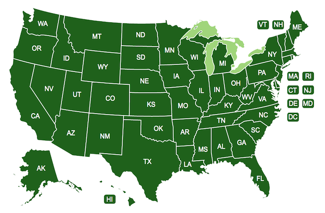 service area map